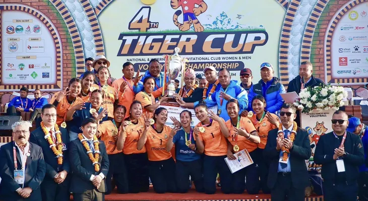 टाइगर कप राष्ट्रिय भलिबलको उपाधि एपिएफलाई
