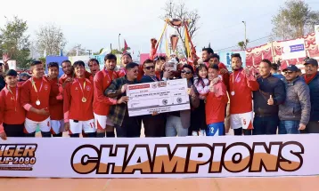 टाइगर कप राष्ट्रिय भलिबलमा पुरुषतर्फको उपाधि हेल्प नेपाललाई