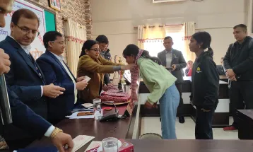 राष्ट्रपति रनिङ शिल्डमा विजेता विद्यार्थी पुरस्कृत