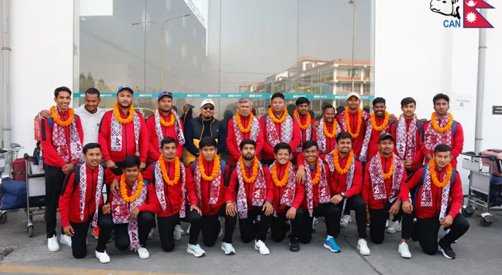 विश्वकप खेल्न दक्षिण अफ्रिका गएको यू-१९ क्रिकेट टिम स्वदेश फर्कियो