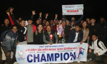 डाँगीहाट फुटबल प्रतियोगिताको उपाधि सिंहदेवी सिदुवालाई