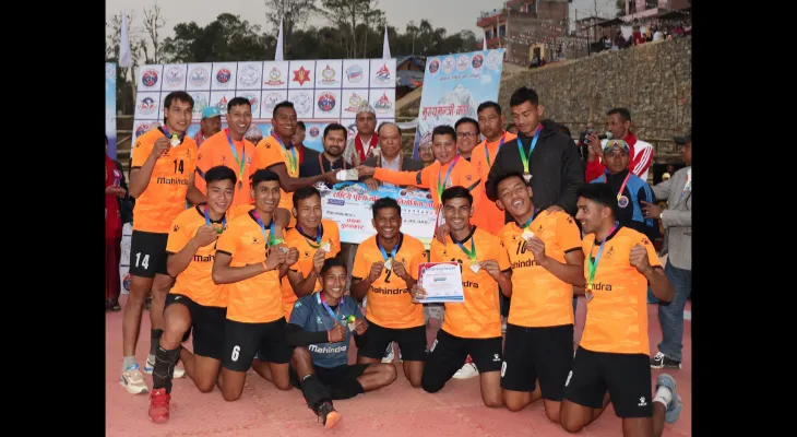 राष्ट्रिय भलिबल प्रतियोगिताको उपाधि एपिएफलाई