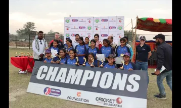 विराटनगर हब अन्तर विद्यालय महिला क्रिकेट प्रतियोगिताको उपाधि सरस्वती स्कुललाई