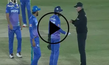पिएसएलमा पाँच रन पेनाल्टी दिएपछि अम्पायरसँग जाइलागे रिजवान