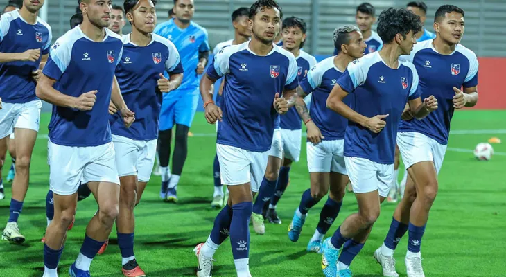 Nepal takes on Bahrain in a World Cup football qualifier