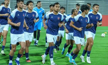 Nepal takes on Bahrain in a World Cup football qualifier