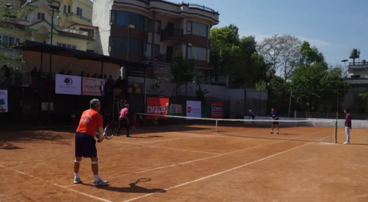 मण्डिखाटार फस्ट एमेच्योर टेनिस : देव र दीपको जोडी सेमिफाइनलमा