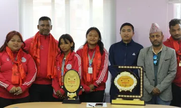 कुरास च्याम्पियनसिपका पदक विजेता खेलाडी स्वदेश फर्किए