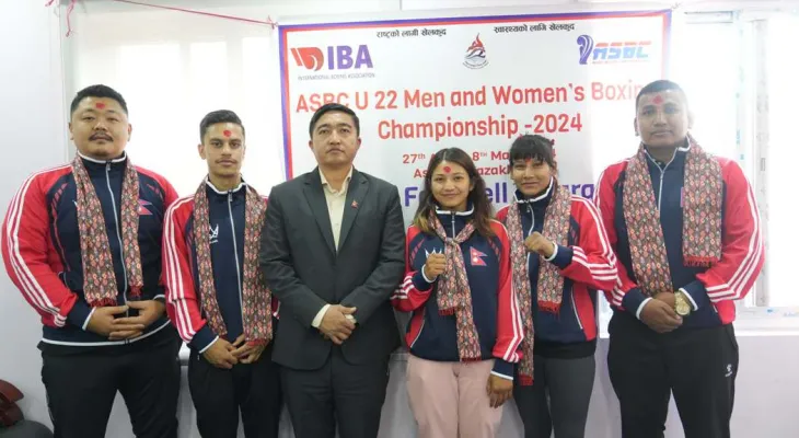 बक्सिङ टोली उज्वेकिस्तान प्रस्थान