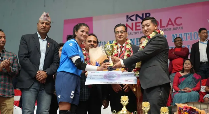 राष्ट्रिय महिला भलिबल खेलाडी चन्दलाई ५० हजार नगदसहित सम्मान