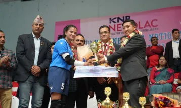 राष्ट्रिय महिला भलिबल खेलाडी चन्दलाई ५० हजार नगदसहित सम्मान