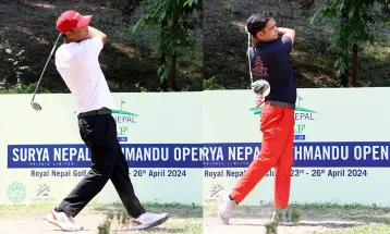 सूर्य नेपाल काठमाडौं ओपन : दोस्रो दिन दिनेश र भुवन शीर्षस्थानमा