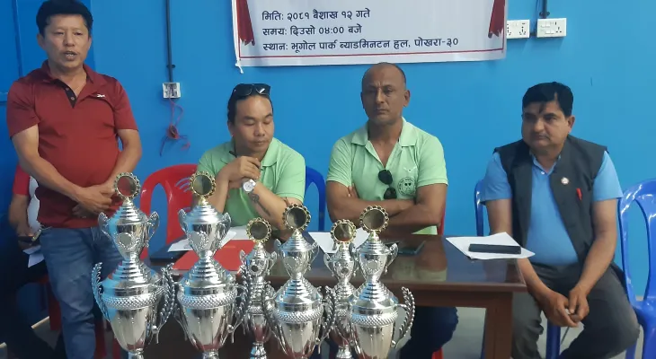 पोखरामा राष्ट्रिय ब्याडमिन्टन प्रतियोगिता आयोजना हुँदै