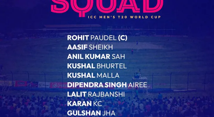 टी-२० विश्वकप खेल्ने नेपाली टिमको घोषणा, को को परे ?