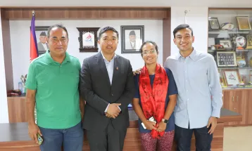 सदस्य–सचिव घिसिङद्वारा टेनिस खेलाडी अभिलाषाको खेल यात्रा बारे चासो