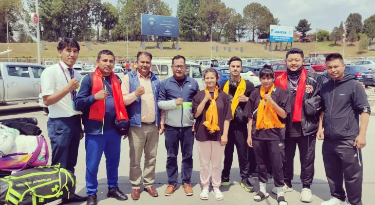 नेपाली बक्सिङ टोली स्वदेश फिर्ता