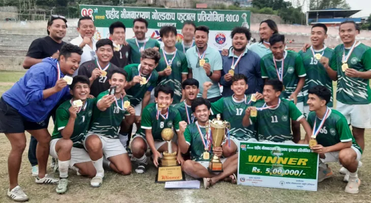 युनाइटेड क्लब झापाले जित्यो भीमनारायण गोल्डकपको उपाधि