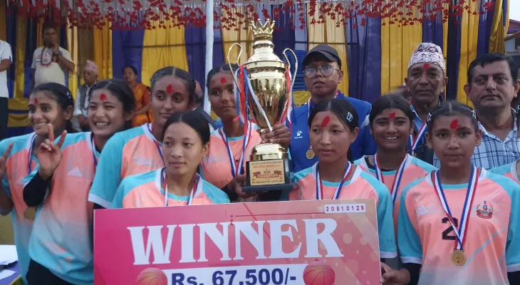 सुन्दरहरैँचाले जित्यो अन्तरपालिका स्तरीय महिला भलिबलको उपाधि