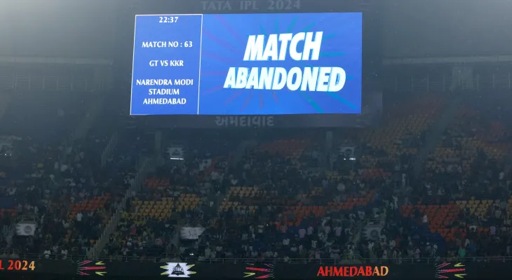 वर्षाका कारण गुजरात र कोलकाताबीचको खेल रद्द, टाइटन्स प्लेअफ दौडबाट बाहिरियो