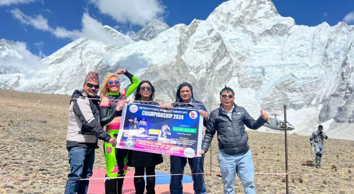 विश्व कीर्तिमानका लागि कालापत्थरमा रेस्लिङ