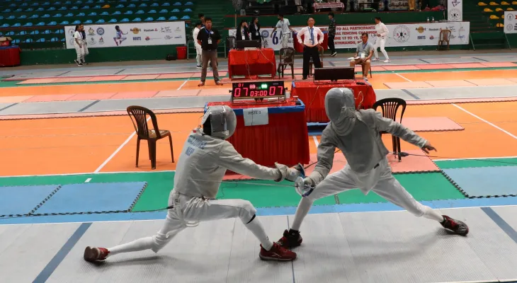 राष्ट्रिय फेन्सिङ प्रतियोगितामा उपेन्द्रलाई स्वर्ण