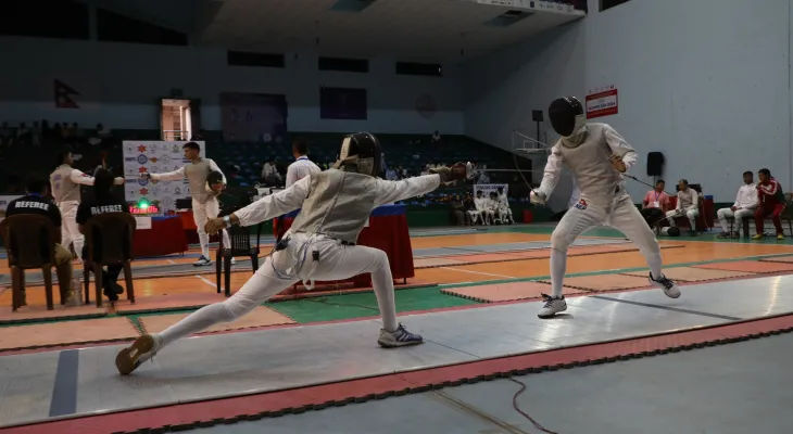 राष्ट्रिय फेन्सिङ प्रतियोगितामा मिनलाई स्वर्ण