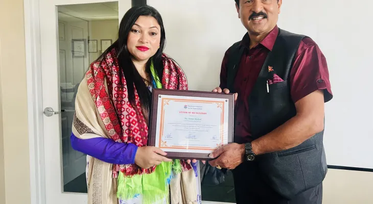 नन्दालाई नासोको सम्मान