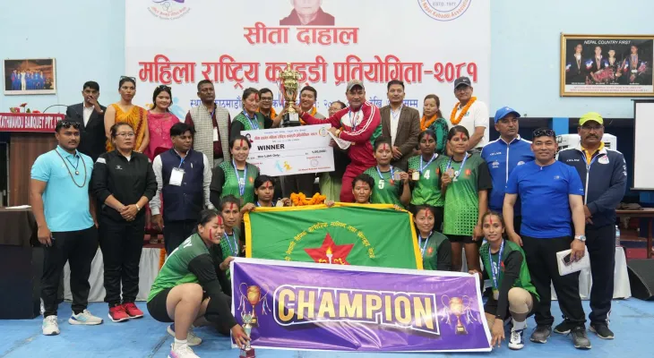 राष्ट्रिय महिला कबड्डी प्रतियोगिताको उपाधि आर्मीलाई