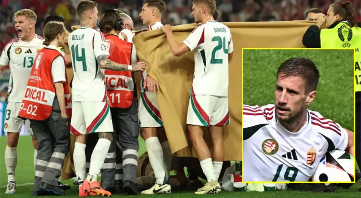 स्कटल्याण्डका गोलकिपरसँग ठोक्किएका हंगेरीका फरवार्डको उपचार हुदै, स्वास्थ्य अवस्था स्थिर