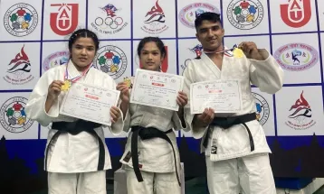 राष्ट्रिय जुडोमा एकै परिवारका तीन खेलाडीलाई स्वर्ण