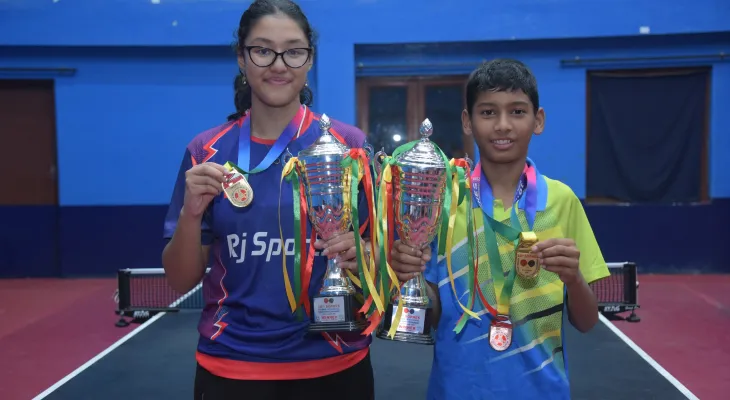 सोफेस टेबलटेनिसमा आर्यन र शुभश्रीलाई स्वर्ण