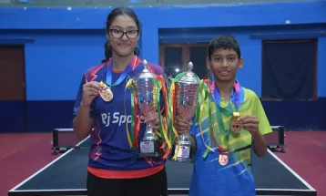 सोफेस टेबलटेनिसमा आर्यन र शुभश्रीलाई स्वर्ण