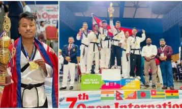सातौ एसियन खुल्ला अन्तराष्ट्रिय तेक्वान्दो प्रतियोगितामा अमृतलाई स्वर्ण र रजत
