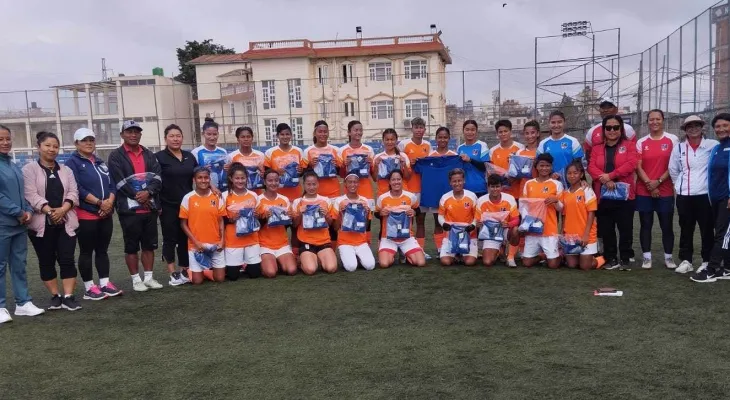 महिला राष्ट्रिय फुटबल टोलीलाई खेलप्रेमीको प्रोत्साहन