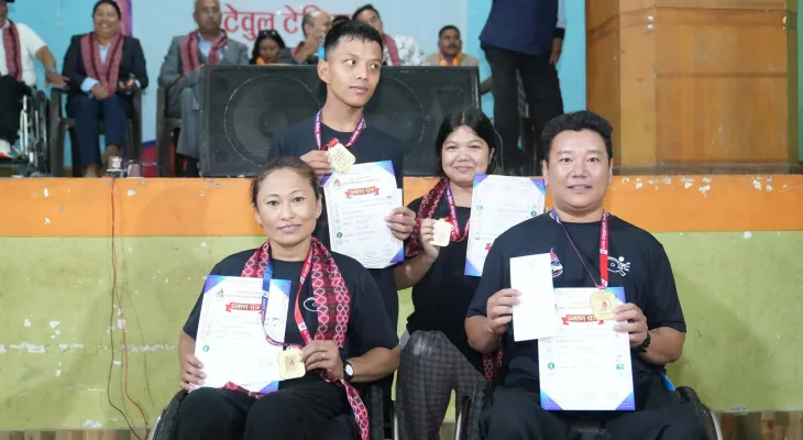 टेबलटेनिसमा डिगम र लालीलाई स्वर्ण