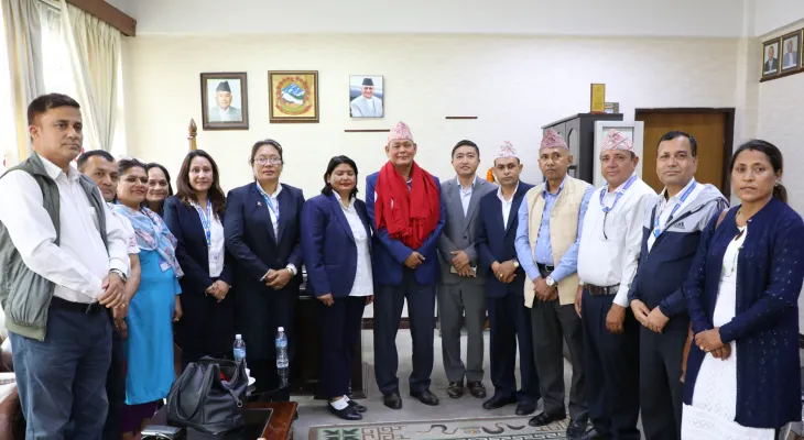 खेलकुद मन्त्रीलाई राखेप कर्मचारी संघको बधाइ