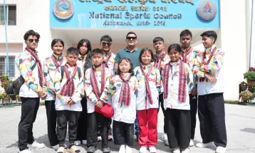 अन्तर्राष्ट्रिय उसु च्याम्पियनसिपमा भाग लिन सिंगापुर जाने खेलाडीको बिदाई