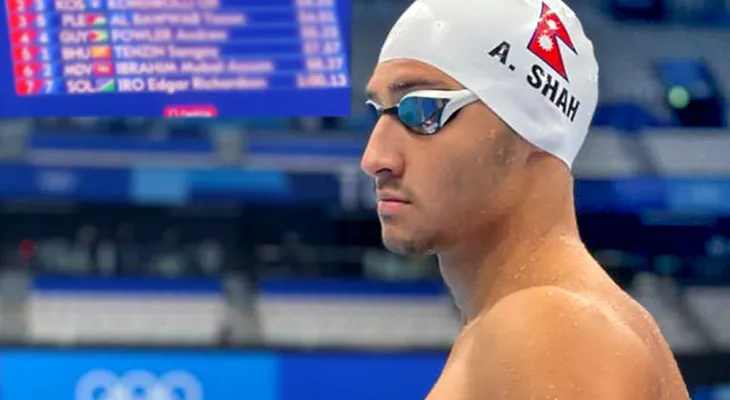 पेरिस ओलम्पिक: नेपाली पौडीवाज शाहको राष्ट्रिय किर्तिमान