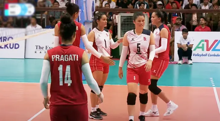Nepal's historic victory over India in Kava women's volleyball