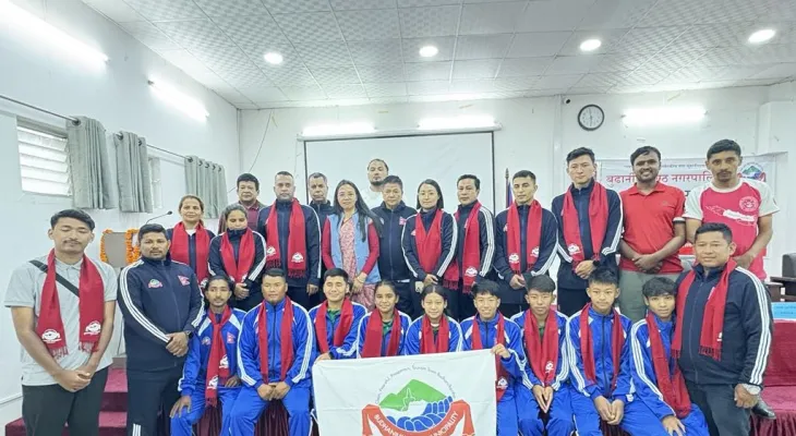 Nepal Karate Team Departs for Thailand Open Championship