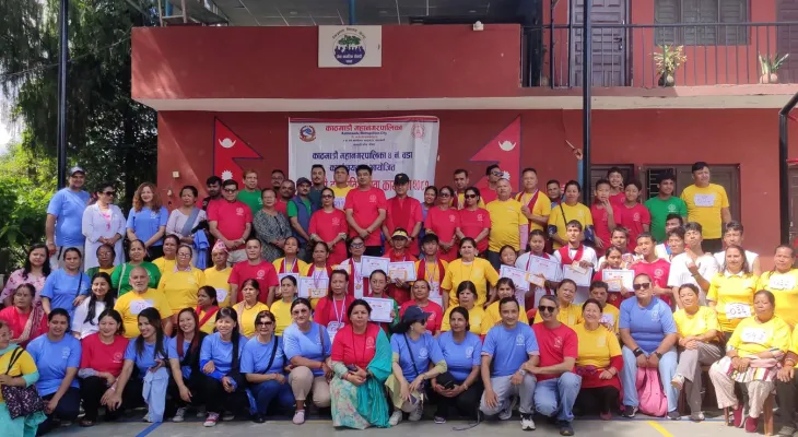 Bikesh Ghimire and Ranju Shah Win Kathmandu Ward 4 Open Run Titles