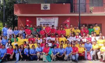 Bikesh Ghimire and Ranju Shah Win Kathmandu Ward 4 Open Run Titles