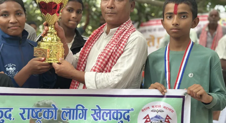 आठ स्वर्ण पदक जित्दै गोलबजार मेन डोजो प्रथम