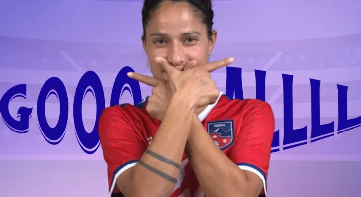 अनिता बस्नेतको गोलले नेपाल लाओसविरुद्ध अग्रतामा