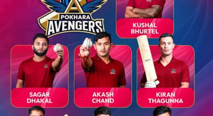 Pokhara Avengers Retain Kushal Bhurtel and Six Others for NPL Season 2