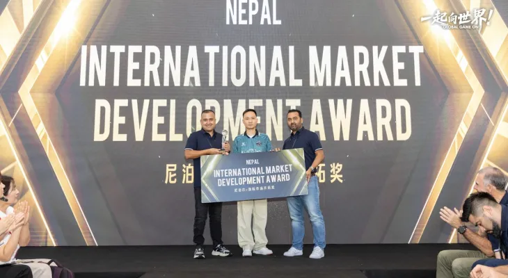 केल्मी नेपाललाई इन्टरनेशनल मार्केट डेभलपमेन्ट अवार्ड