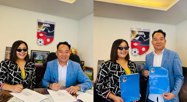 फिफा फुटबल फर स्कुल्स कार्यक्रमको उद्घाटनमा गायक आस्था राउतको विशेष प्रस्तुति