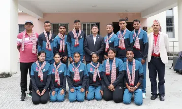 Nepali Athletics Team Departs for India to Compete in Indian Open World Athletics Bronze Continental Tour