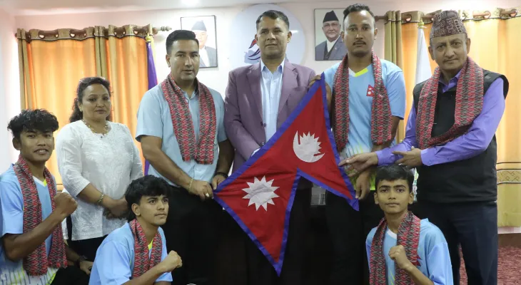 Nepali Taekwondo Team Bids Farewell for Malaysia Open International Championship