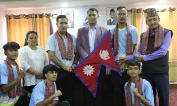 Nepali Taekwondo Team Bids Farewell for Malaysia Open International Championship
